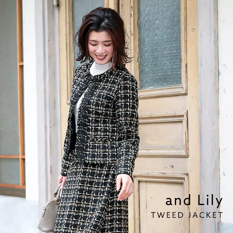 ファンシーツイードジャケット [K929] - レディースファッション通販