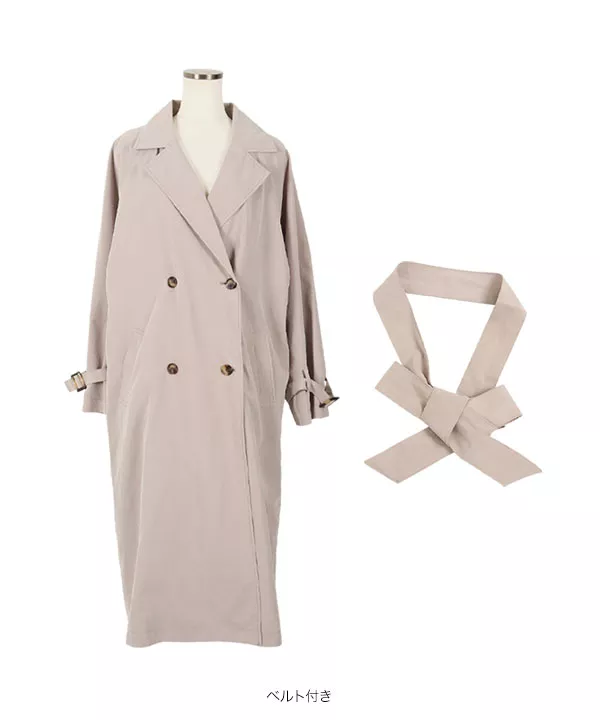 キャンディスリーブロングトレンチコート [K995] - レディース