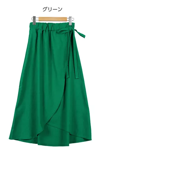 リネンタッチラップスカート [M2223]
