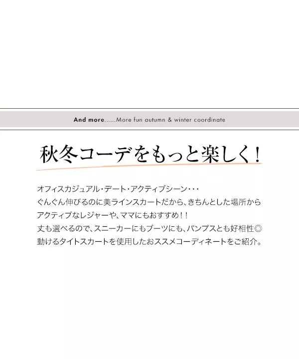 裏微起毛選べる2丈ストレッチタイトスカート [M2322]