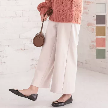 フェイクスエードストレートロングパンツ [M2335] - レディース 