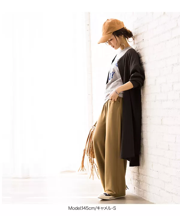 田中亜希子さんコラボ ]S/Mポンチワイドパンツ [M2408] - レディース