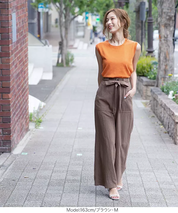 とろみコットンワイドパンツ [M2469] | ボトム＆シューズ全品