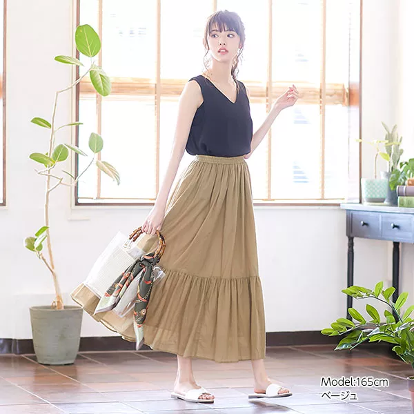 裾ティアードスカート [M2477] - レディースファッション通販