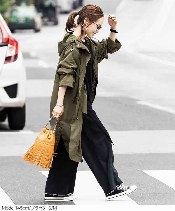 田中亜希子さんコラボ ] センタータックスウェットワイドパンツ