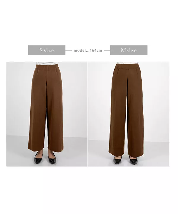[ 田中亜希子さんコラボ ]アンチピリングミラノリブパンツ [M2566]