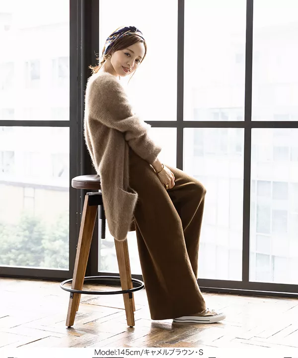 田中亜希子さんコラボ ]アンチピリングミラノリブパンツ [M2566