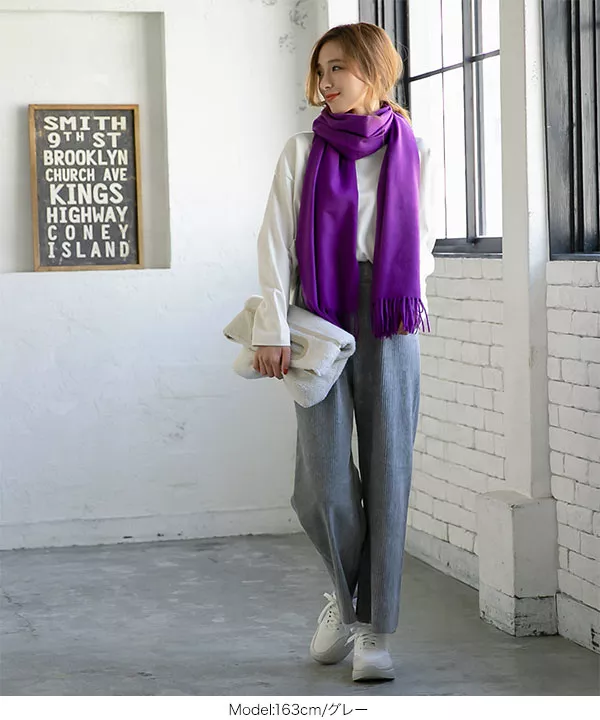 コーデュロイタッチワイドパンツ [M2603]