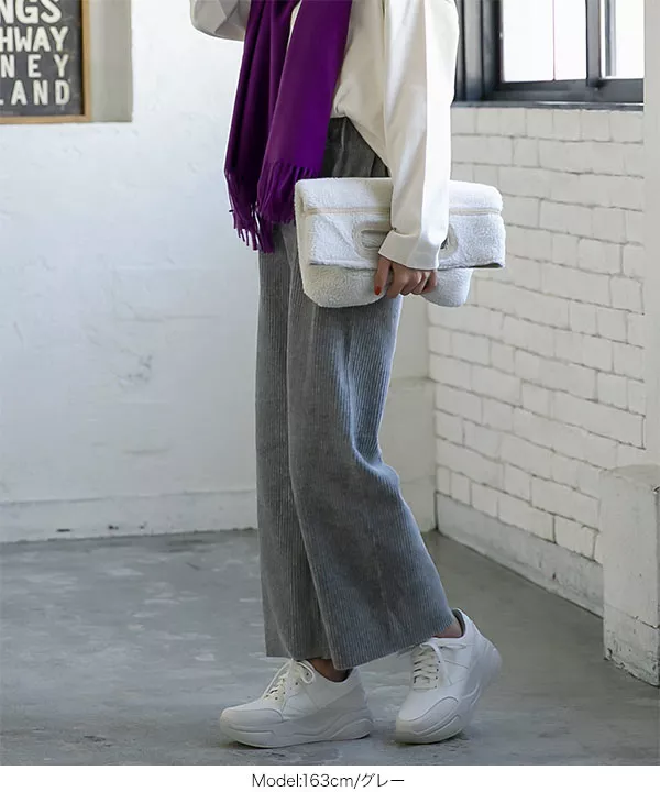 コーデュロイタッチワイドパンツ [M2603]