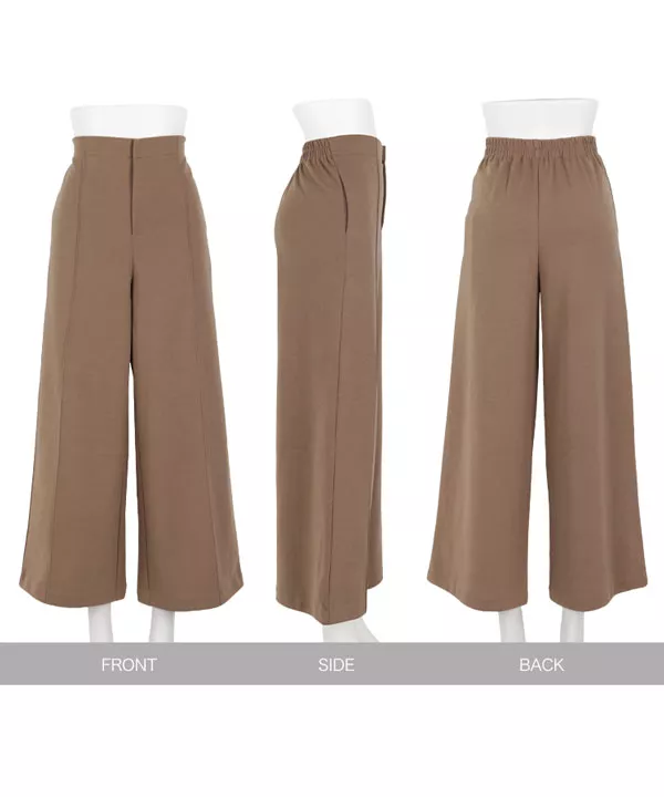 センターピンタックワイドパンツ [M2624]