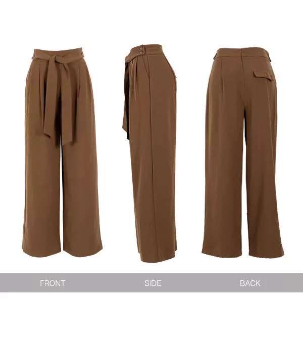 ウエストボタンリボンパンツ [M2643]