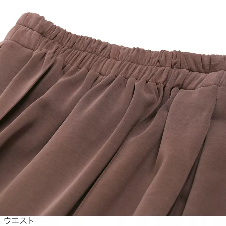 センターピンタックワイドパンツ [M2647]