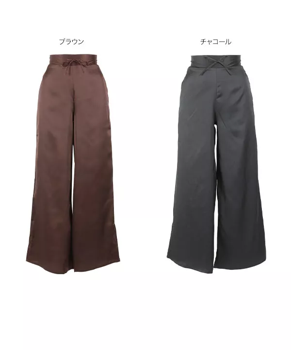 サテンイージーパンツ [M2687]