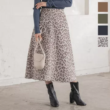 フェイクウールAラインフレアスカート [M2688]