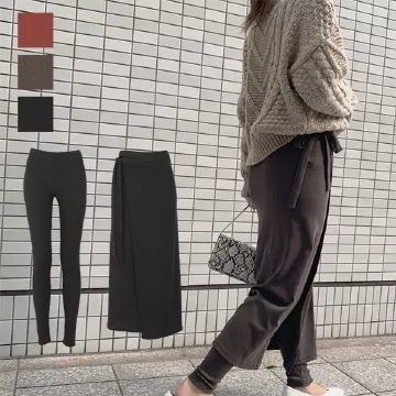 deuxiemeclasse 黒 capri タイトスカート レギンス レギンス付ニットタイトスカート＜大きいサイズ有＞シック