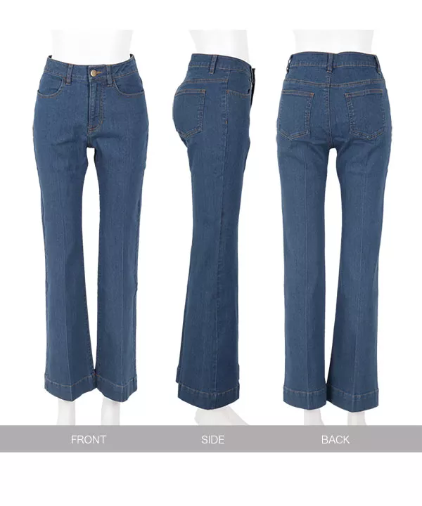 センタープレスフレアデニムパンツ [M2714]