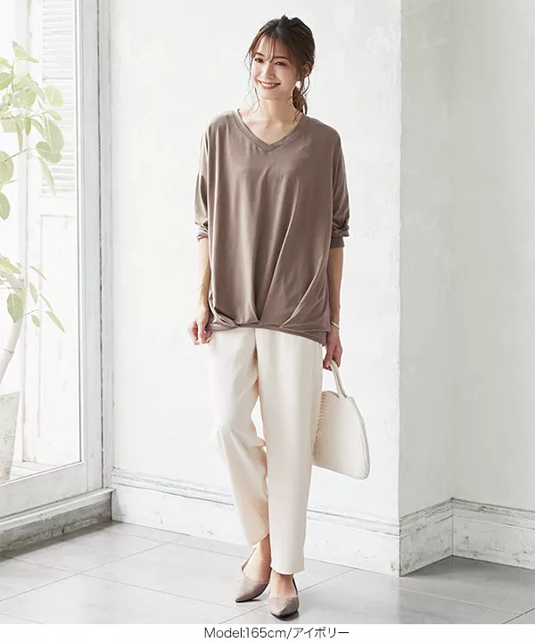 落ち感ストレートパンツ [M2737]