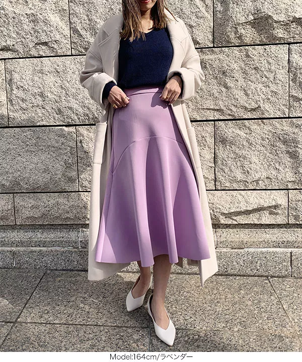 Betty 薄紫 フレアスカート 150 楽天市場】 [ 岡部あゆみさんコラボ ] 切り替えストライプフレア
