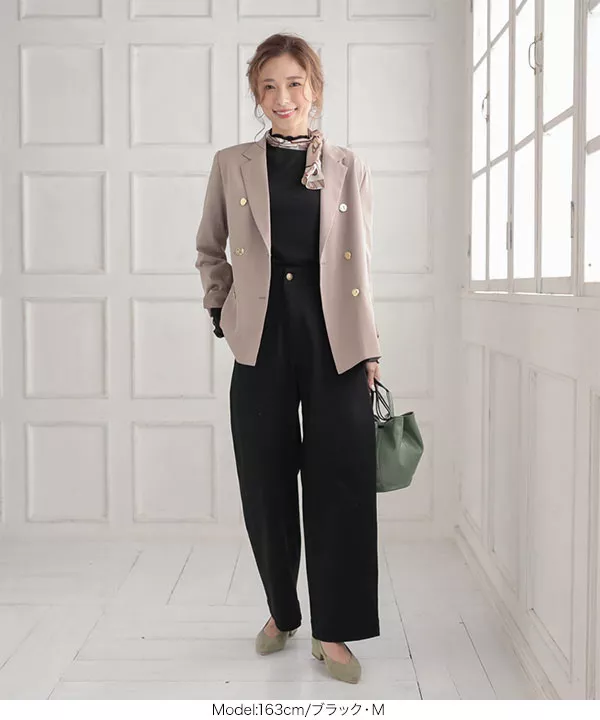 カーブワイドパンツ [M2759] - レディースファッション通販 神戸