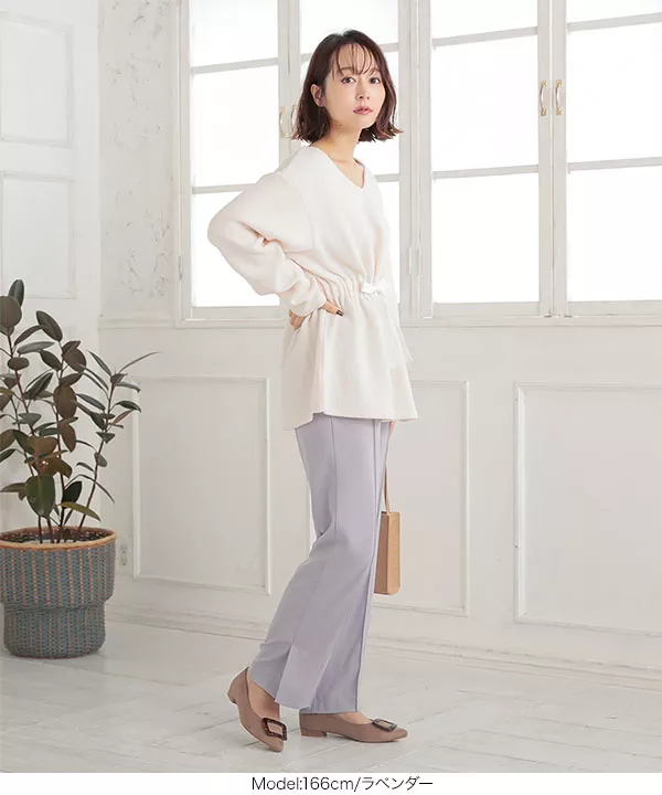 ピンタックストレートパンツ [M2774] - レディースファッション