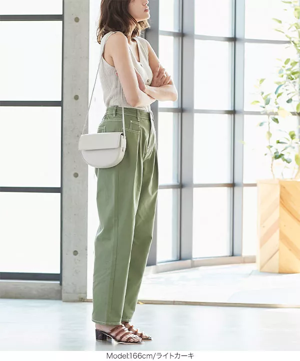 ウエストタックストレートパンツ [M2789]