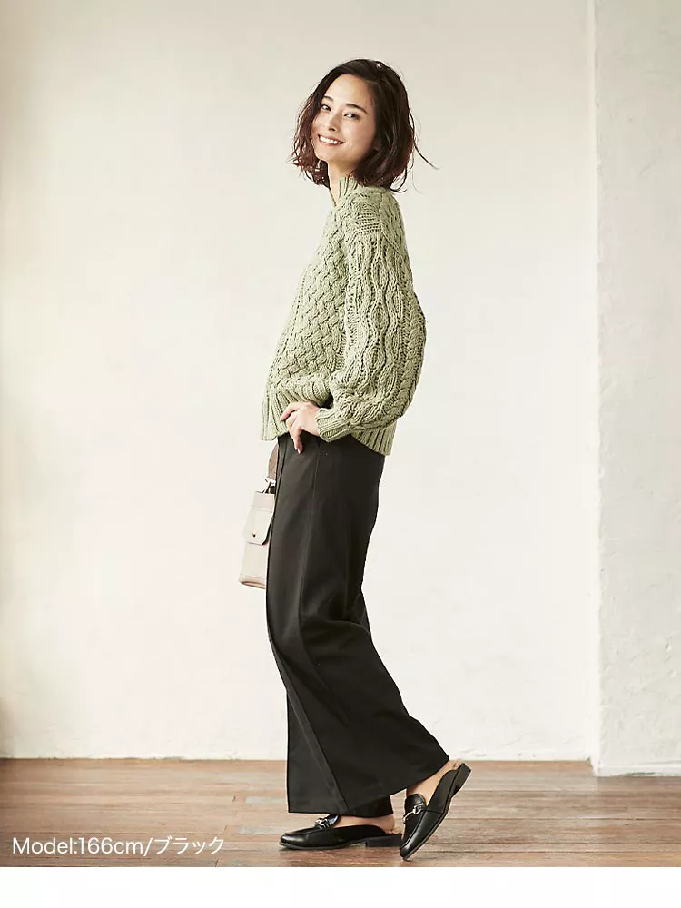 ストレッチワイドパンツ [M2796]]