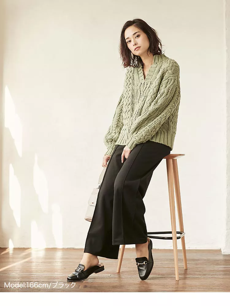 ストレッチワイドパンツ [M2796]]