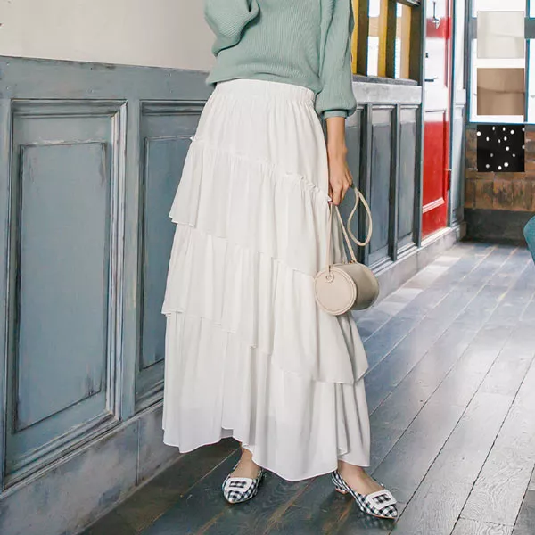 ティアードフリルスカート [M2805] - レディースファッション通販 神戸