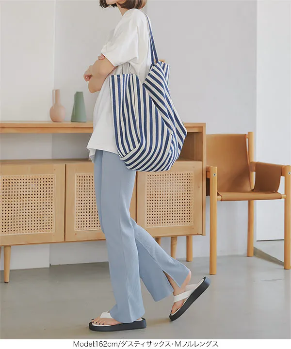 サイドスリットフレアリブパンツ [M2807]