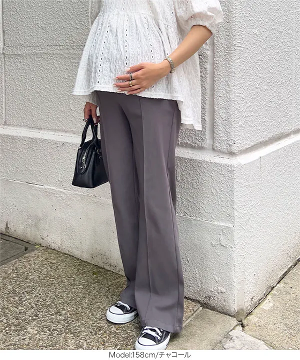 マタニティパンツ2点 楽天市場】【選べる2タイプ】マタニティ ハイウエスト パンツ