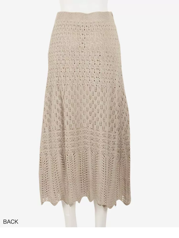透かし編みニットスカート [M2847]