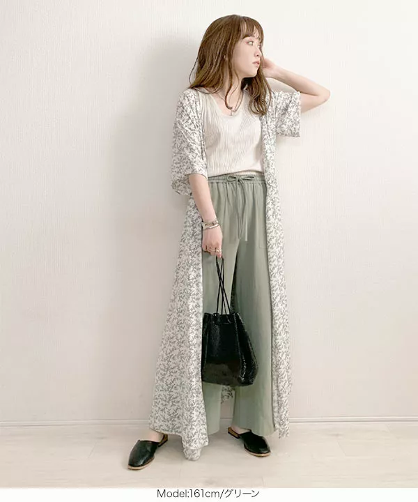 てらさんコラボ ]リネンイージーパンツ [M2873] - レディース