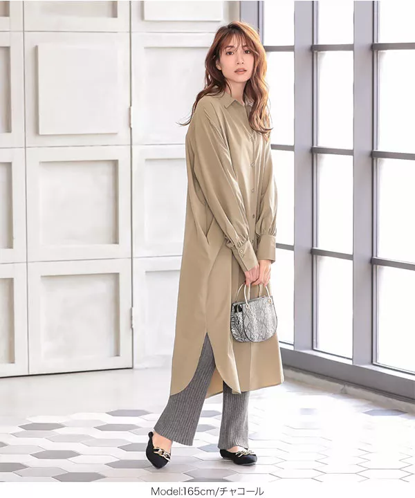 バックスリットもっちりリブニットパンツ [M2927]