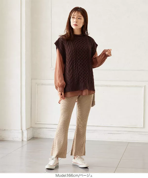 AURALLE リブニットパンツ 楽天市場】【中古】 オーラリー ニットパンツ カシミヤ100