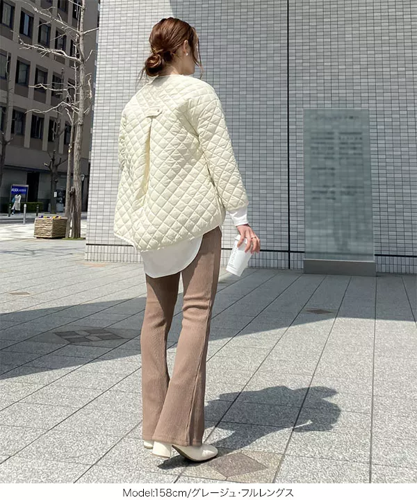 選べる2丈 ］裏微起毛サイドスリットフレアリブパンツ [M307D