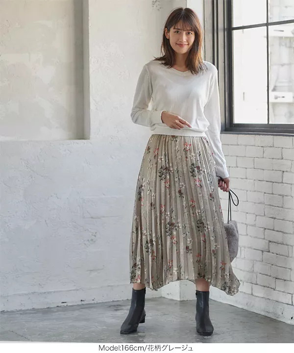 イレヘムプリーツスカート [M3105]