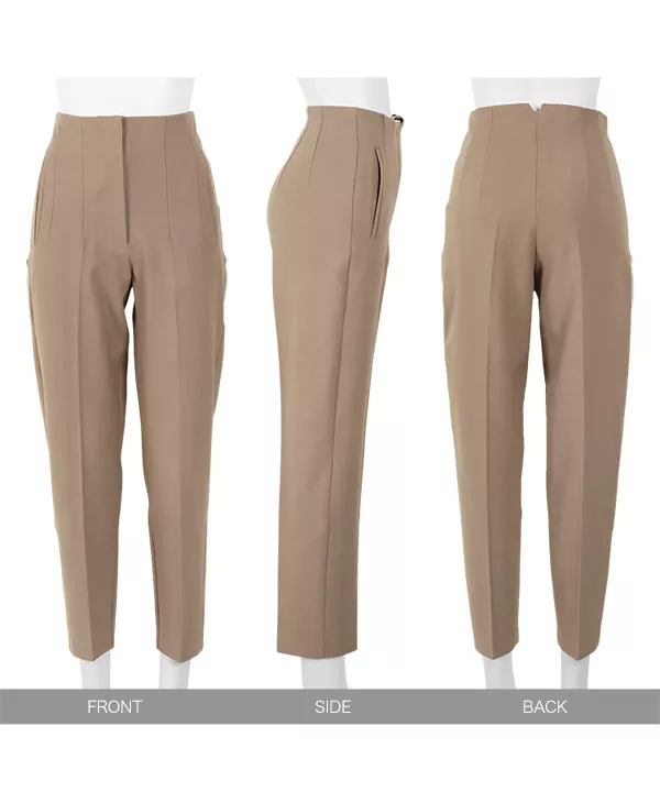 ウォッシャブルハイウエストスラックス [M3107]