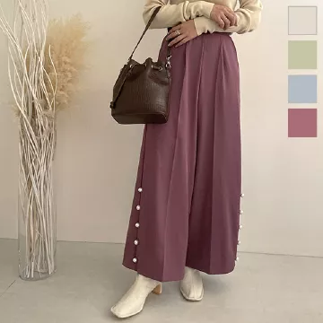 サイドパールワイドパンツ [M3115]