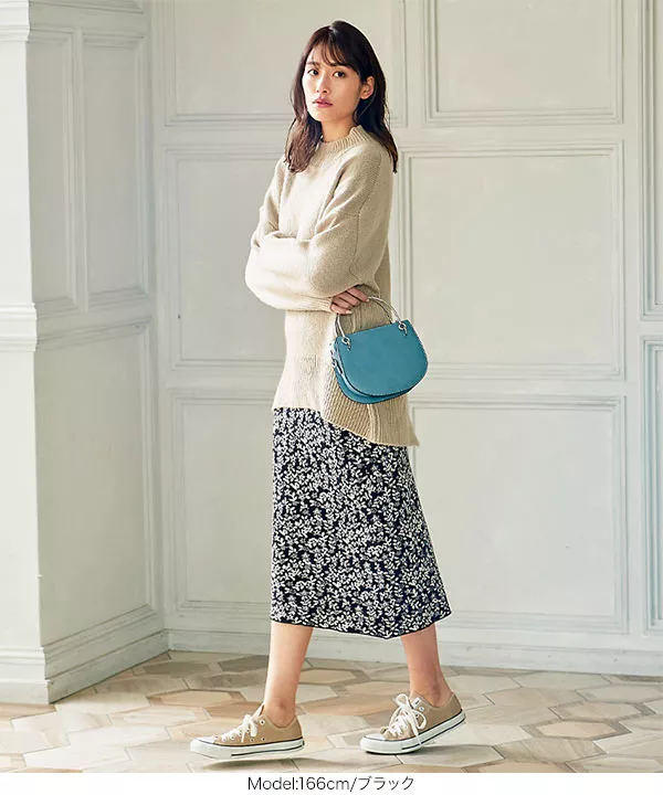 花柄ニットスカート [M3124] - レディースファッション通販 神戸レタス