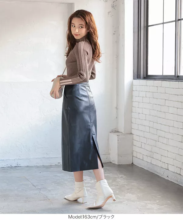 エコレザータイトスカート [M3170] - レディースファッション通販 神戸