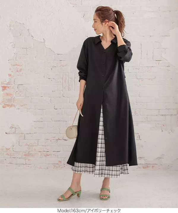 チェック柄消しプリーツスカート [M3204] - レディースファッション
