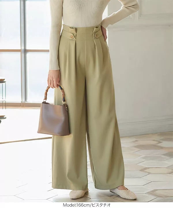 サスペンダー付ワイドパンツ [M3211]