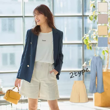 選べる2丈の　リネンブレンドパンツ [M3228]