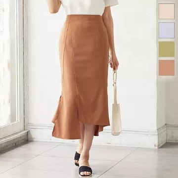 アシメスリットナロースカート [M3253]