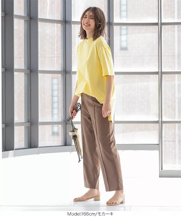 リネン混ワイドパンツ [M3294]