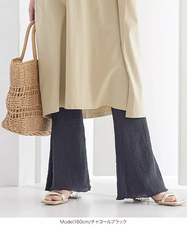 楊柳セミフレアパンツ [M3335] - レディースファッション通販