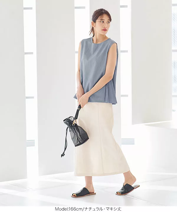 選べる2丈] リネンタイトスカート [M3346] - レディースファッション