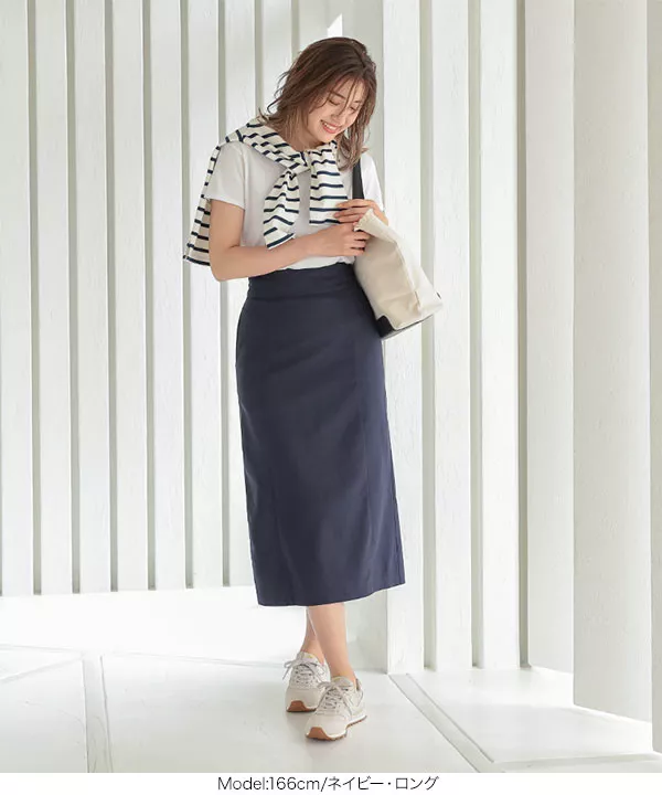 選べる2丈] リネンタイトスカート [M3346] - レディースファッション