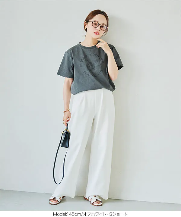 [ 田中亜希子さんコラボ ] 選べるサイズ ジャージーワイドパンツ[M3363]