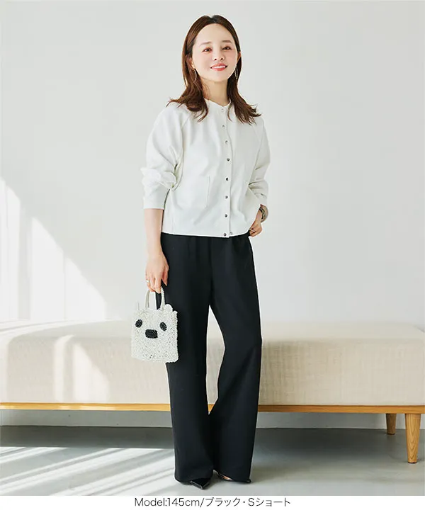 田中亜希子さんコラボ ] 選べるサイズ ジャージーワイドパンツ[M3363